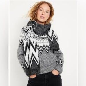 Old Navy Fair Isle Winter cozy Comfy Outdoors Holiday Scarf NWT
